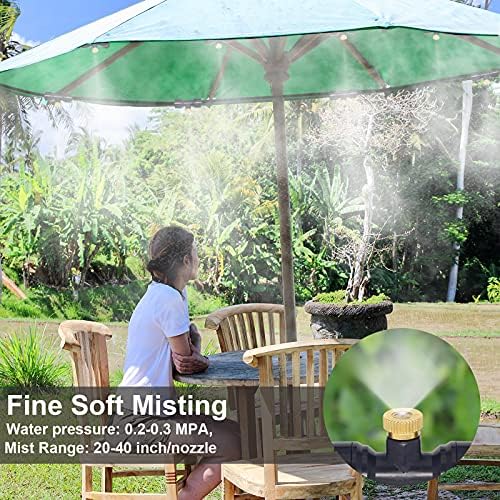 Misting Cooling System, 32.8FT Patio Misting System, Patio Misters for