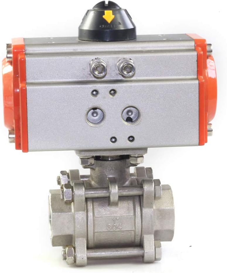 1/2" Pneumatic Air Actuated Ball Valve 3Piece Single
