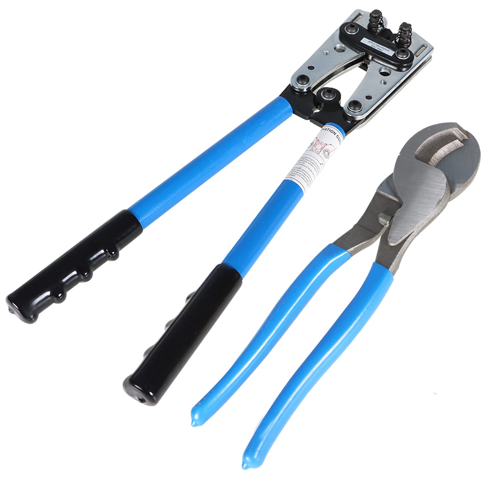 findmall 6-50mm² Herramienta crimpadora de cable de batería con cortador de cable para cable de 10, 8, 6, 4, 2 y 1/0 AWG cable de alambre de crimpado de corte y crimpador