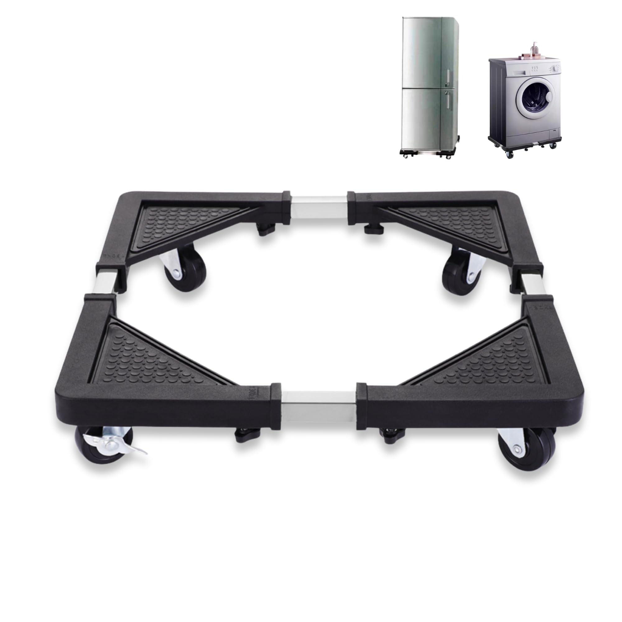 Magic Select T1741 Washing Machine Base With Wheels, Extendable 65 Cm - 80 Cm. Appliance Dolly Cart. Silent Appliance Base. Refrigerator, Dryer, Dishwasher, Small Furniture Mover. Maximum Load 138 Kg.