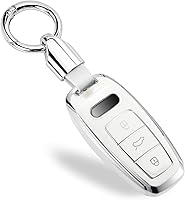 Vista 45 de Funda para Llavero de Audi con Accesorios de Llavero de Cuerda Trenzada de Metal, Estuche Suave Mejorado para Llave A3 A6-A8 E-Tron S3 RS6-7 SQ7-8