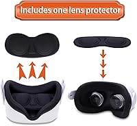 Vista 3 de LTGEM - Funda VR compatible con Meta Quest 3S / Quest 3 / Quest 2 / Vision Pro, auriculares portátiles para juegos de realidad virtual y Azul