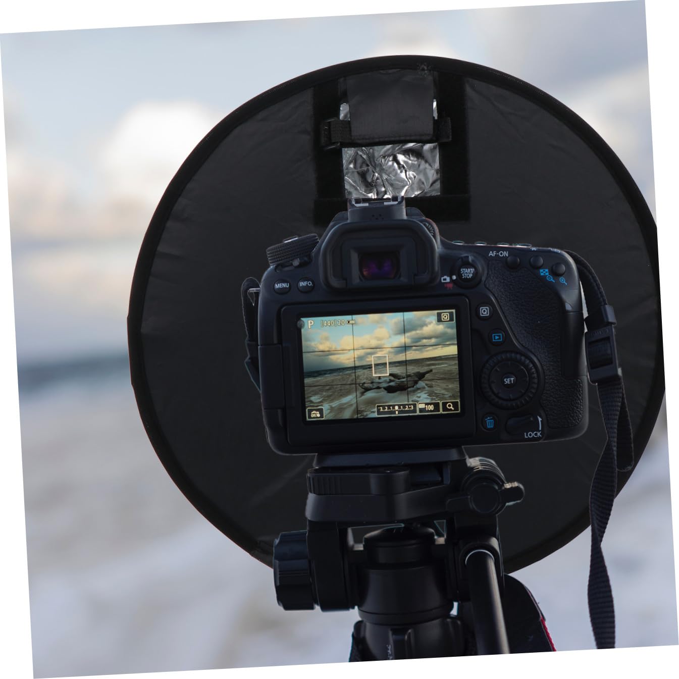 Veemoon Softbox Anular Plegable de 45cm, Difusor Portátil para Flash, Tela Recubierta y Bolsa Cremallera para Fotos de Boda y Retratos