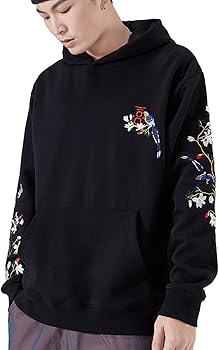 Amazon.com: MFCT Men's Orchard Embroidery Hoodie [Small] Black