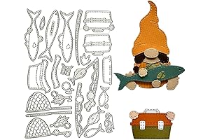 Metal Cutting Dies for Card Making Fishing Gnome