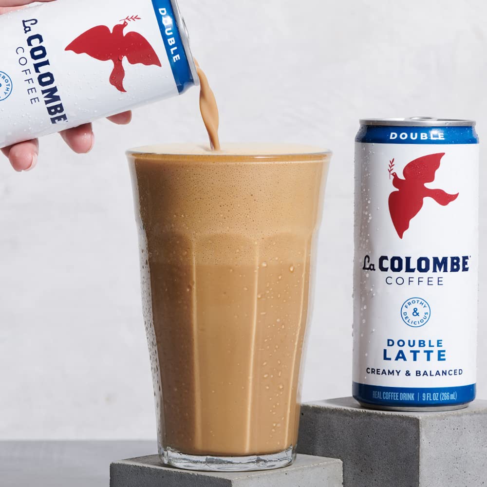 La Colombe Double Shot Draft Latte - 9 Fluid Ounce, 16 Count - Cold-Pressed Espresso and Frothed Milk - Made With Real Ingredients - Grab And Go Coffee