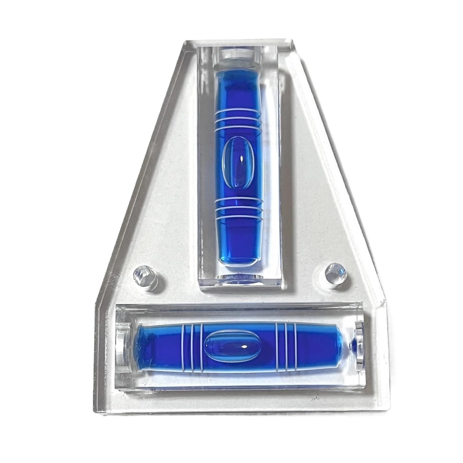 1 x mini poziomica akrylowa w kształcie litery T, mała 85 x 64 x 15 mm | 1 szt. Acrylic Three Line w kształcie litery T w kształcie mini spirit bańki na poziomie, mały 85 x 64 x 15 mm (niebieski)