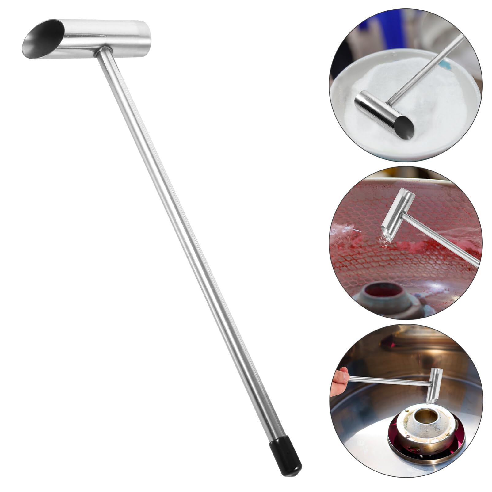 HOLIDYOYO Cotton Candy Making Machine Accessory Heavy Duty Stainless Steel Spoon Simple Design Easy to Use