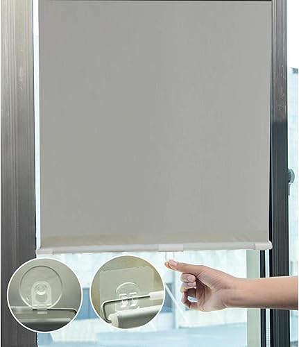 Persianas enrollables opacas con ventosas, cortinas opacas sin taladrar, persianas enrollables retráctiles para ventanas y puertas, protector disponible en Yaxa Guatemala