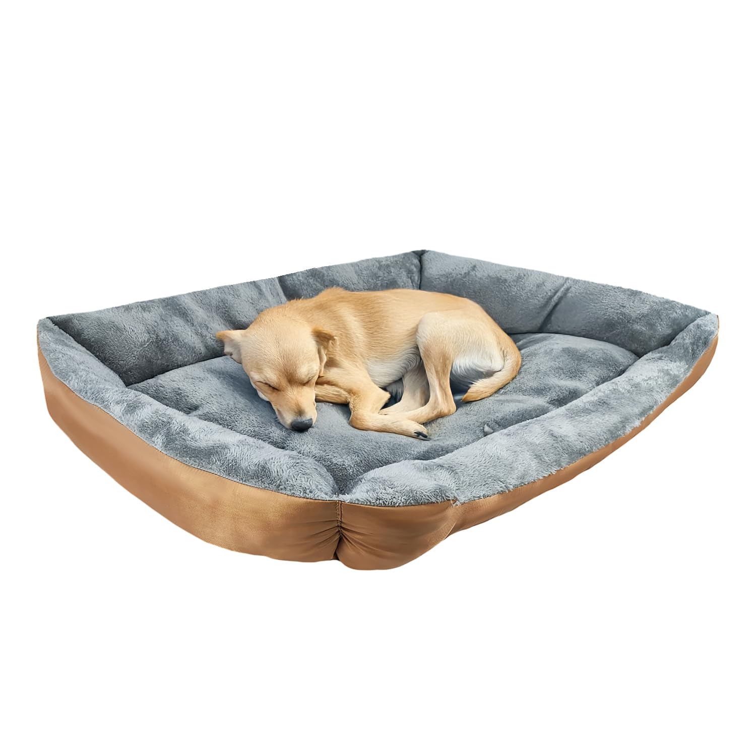 Holywarm Premium Calming Dog & Cat Bed - Soft Anti-Anxiety Pet Sofa with Non-Slip Bottom, Machine Washable for Labrador, German Shepherd, Golden Retriever, Teddy, and More (Brown, M) — image 1
