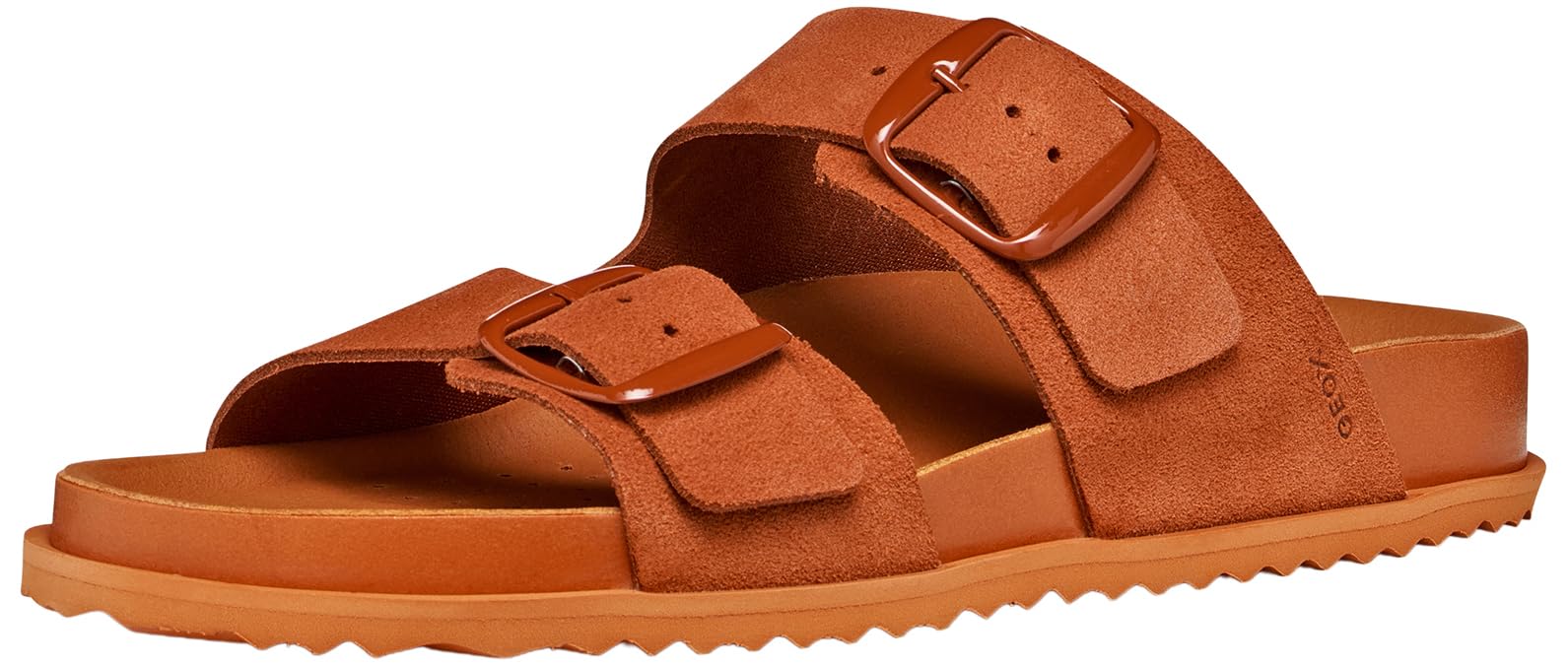 Geox Women D Sandybett A Flat Sandal, Brick, 5 UK