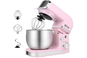 Kitchen In the Box Pink Stand Mixer For Daily Use