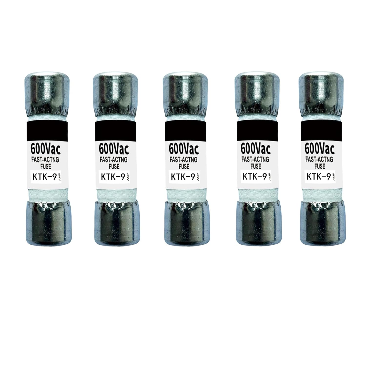 KTK 9A Fast Acting Fuse Cartridge Fuses KTK-9 KTK-9A 600Vac Pack of 5