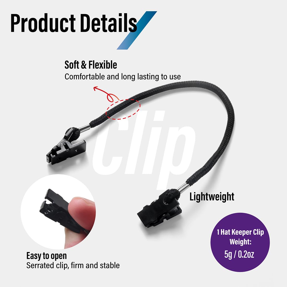 WUSJCOF Paquete de 3 clips de sujeción para sombreros, clips resistentes al viento, para escalada, pesca, navegación, golf y senderismo