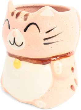 Mino ware Japanese Pottery Mug Cup Manekineko Cat made in Japan Japan Import Carnation Pink CPM016