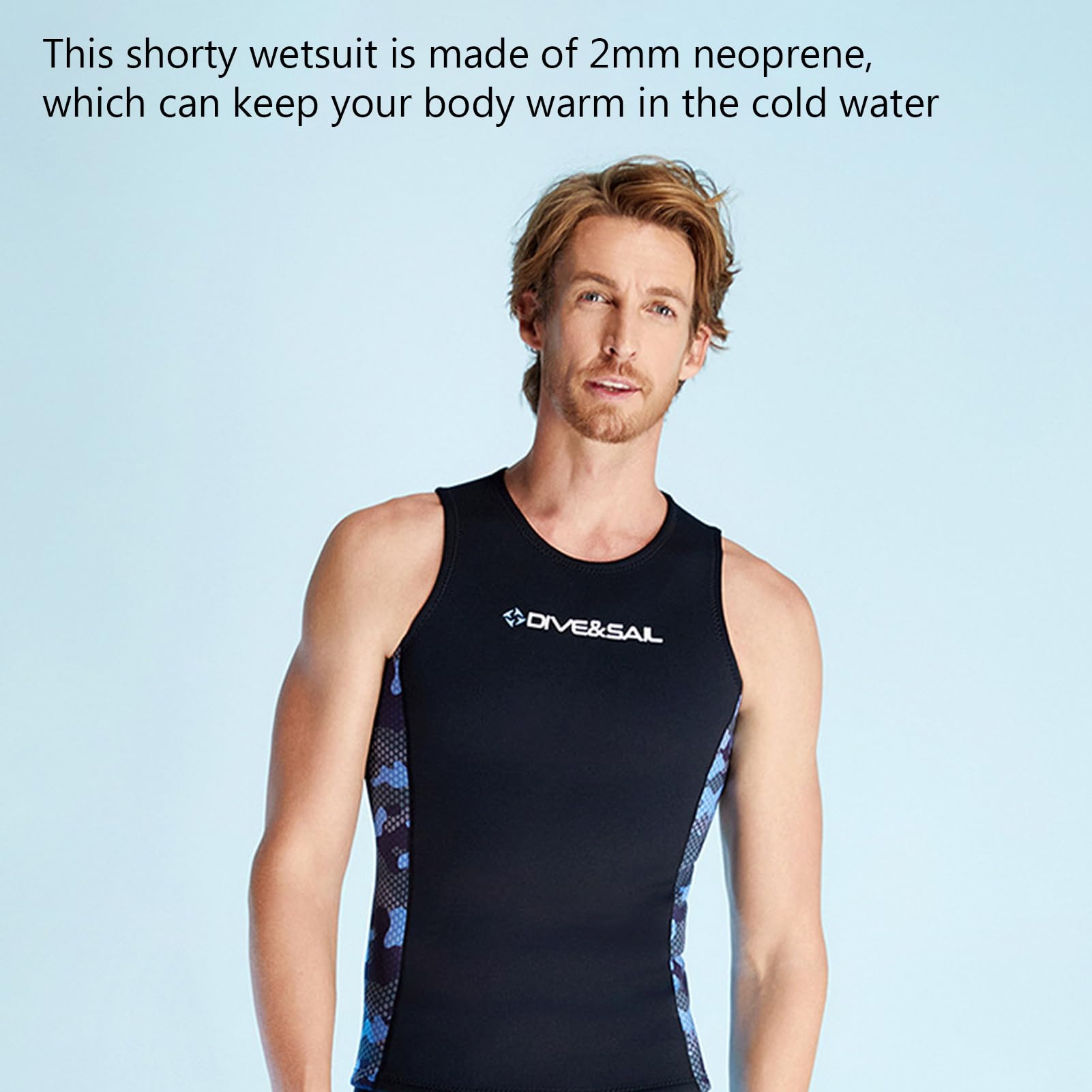 Gilet de surf en néoprène pour homme, idéal pour la plongée, les sports nautiques, la plongée, la plongée, la plongée