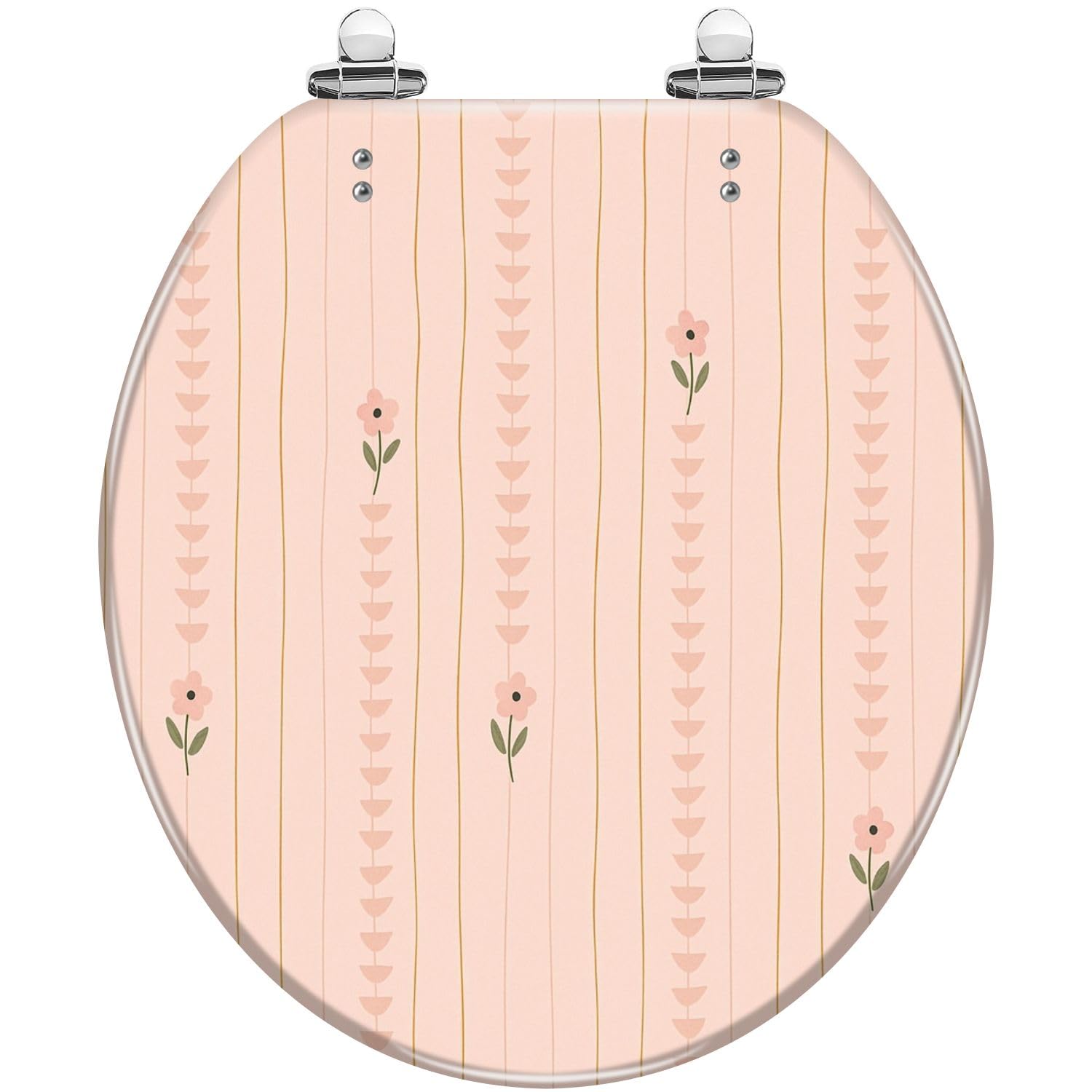 Gutuyehkea Multi8 Vibrant Neon Stripes Elongated Toilet Seat Pink Purple Resin Slow Close Lid Quick-Release Hinges Easy Clean(,16.5X14.5)