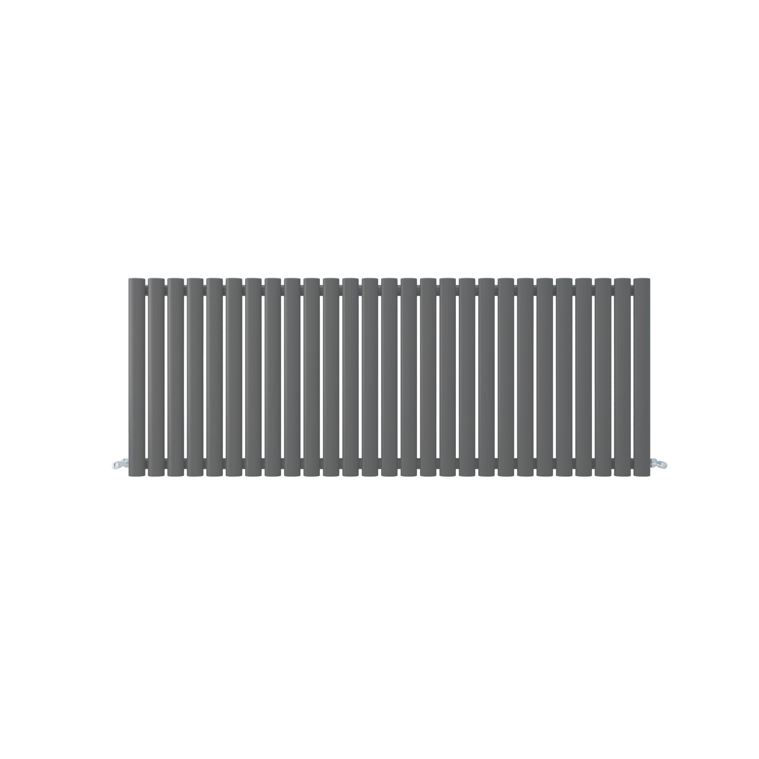 SLINE SANITARY Horizontal Designer Oval Column Radiator, Oval Radiator Anthracite, 600×1593mm Single Panel Modern Radiator for Bathroom/Living Room, Central Heating Rads, Amazon Radiator Wall Mounted