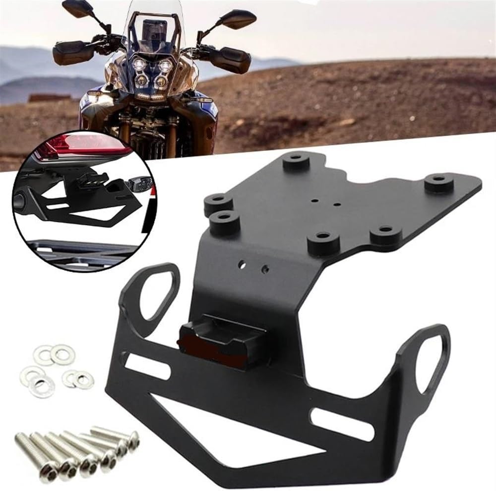 for Yama&ha Tenere 700 XTZ700 XTZ700RALLY T7 2019-2023 Motorcycle License Plate Holder Frame with Light Accessories Motorcycle