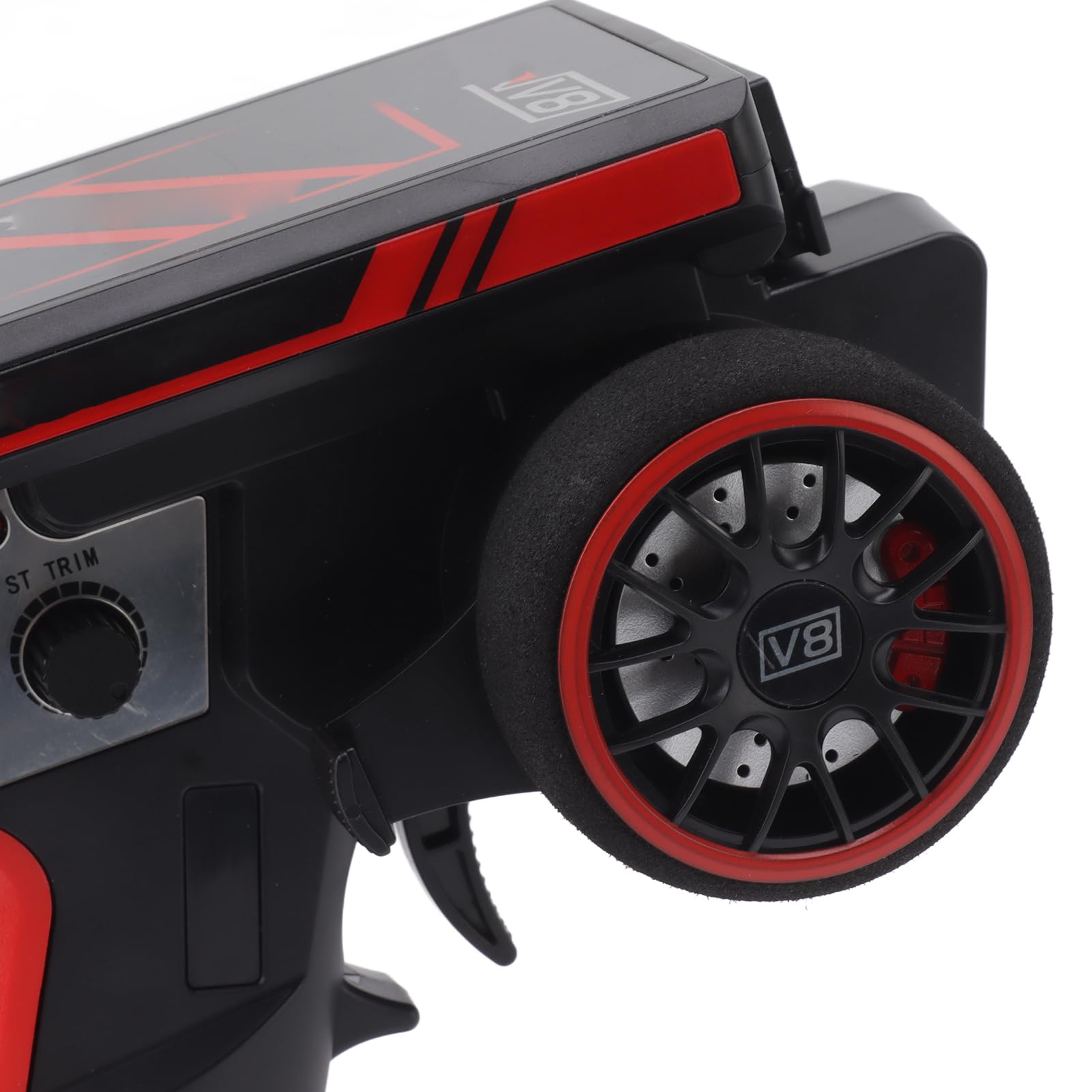 Chiyyak Transmisor Receptor RC para Coche Tanque Barco Negro Rojo Accesorio Duradero Reemplazo Dispositivo de Control Remoto
