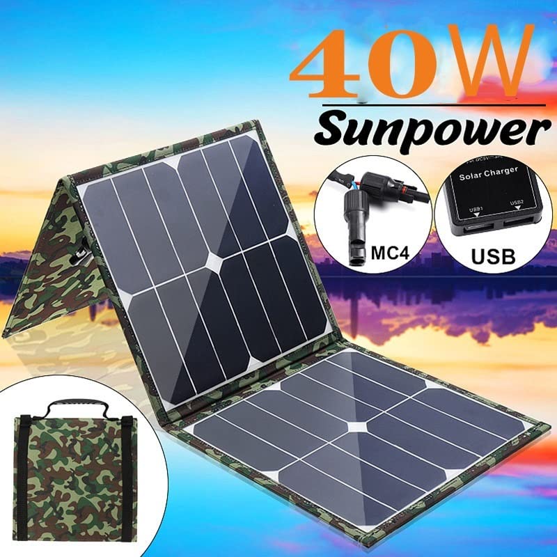 Pannello Solare Pannello Solare 40W Solar Folding Pack Pannello Solare Fotovoltaico Pannello Solare Portatile