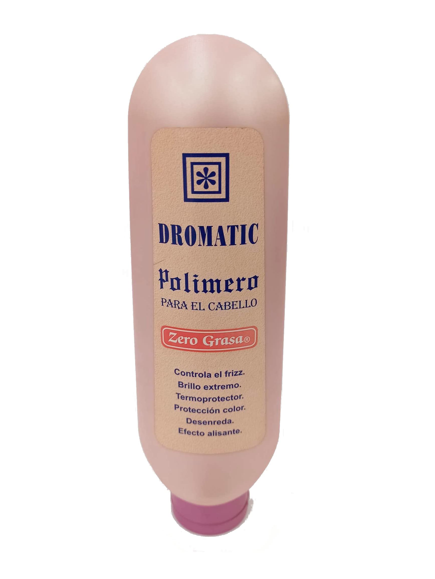 Dromatic Polimero Super Liso Para el Cabello Termoprotector Keratina Zero Grasa Repolarizador Antiesponjado (16.9oz-500ml)