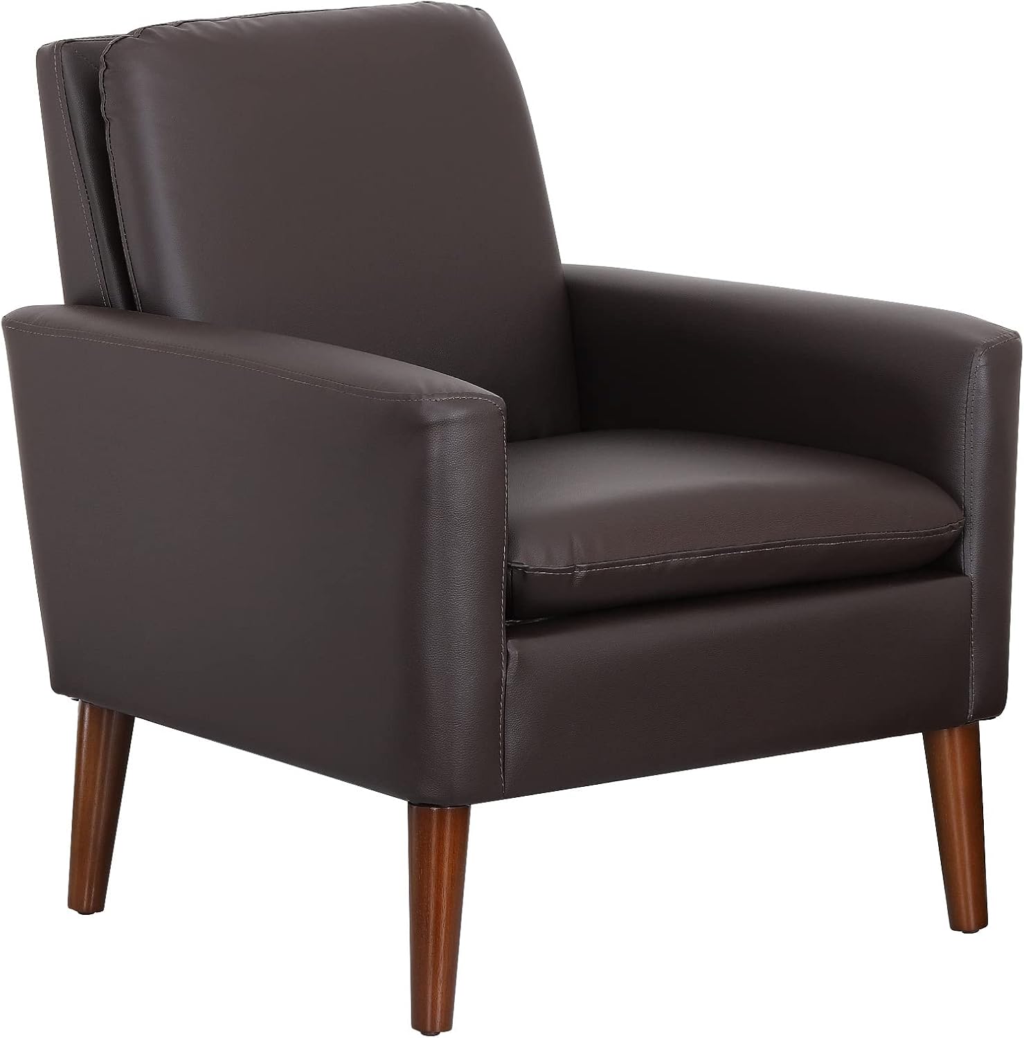 Lohoms Faux Leather Accent Chair Upholstered Living Room