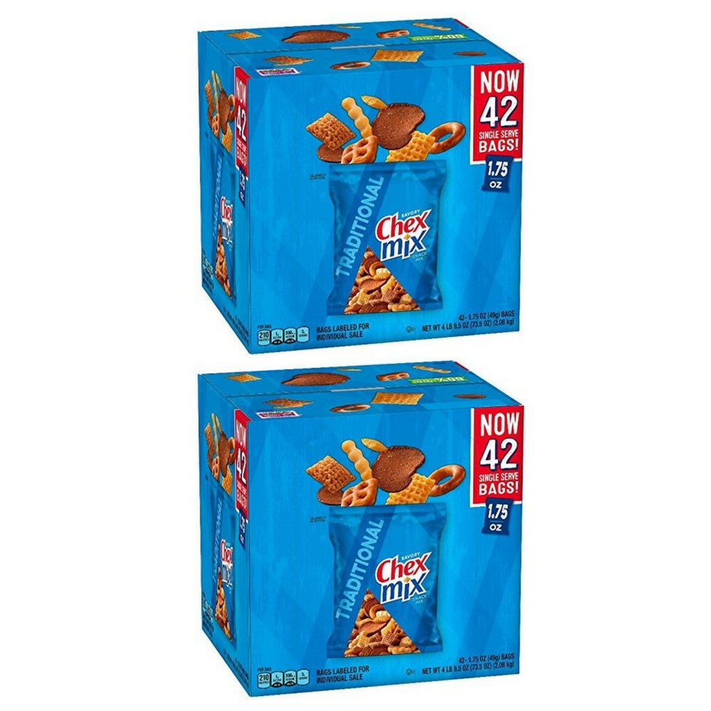 Chex Mix Traditional Snack Mix, 42-count (pack of 2)
