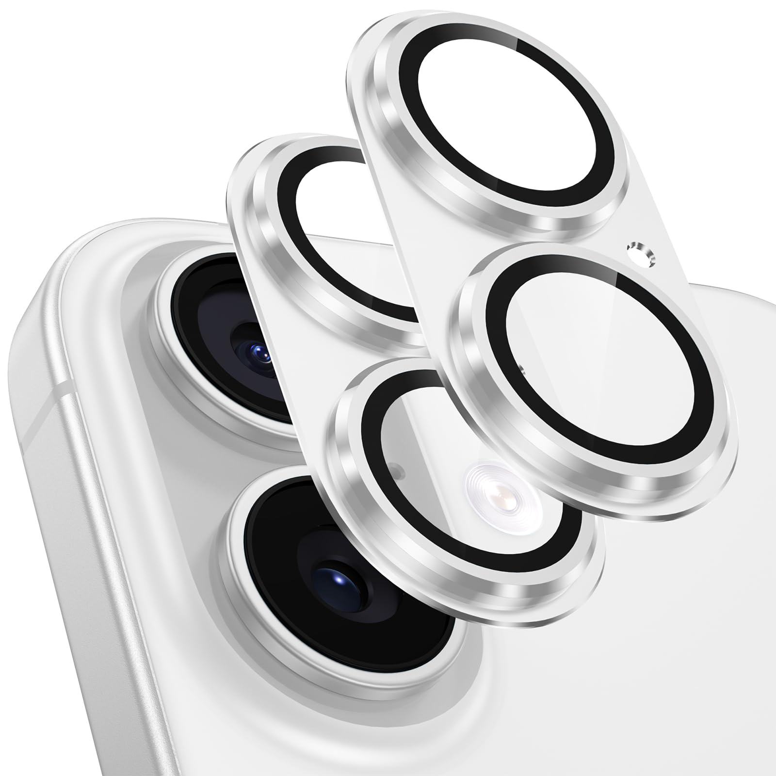 「2枚セット」カメラフィルム iPhone 17用 カメラ保護 全面保護 黒縁取…