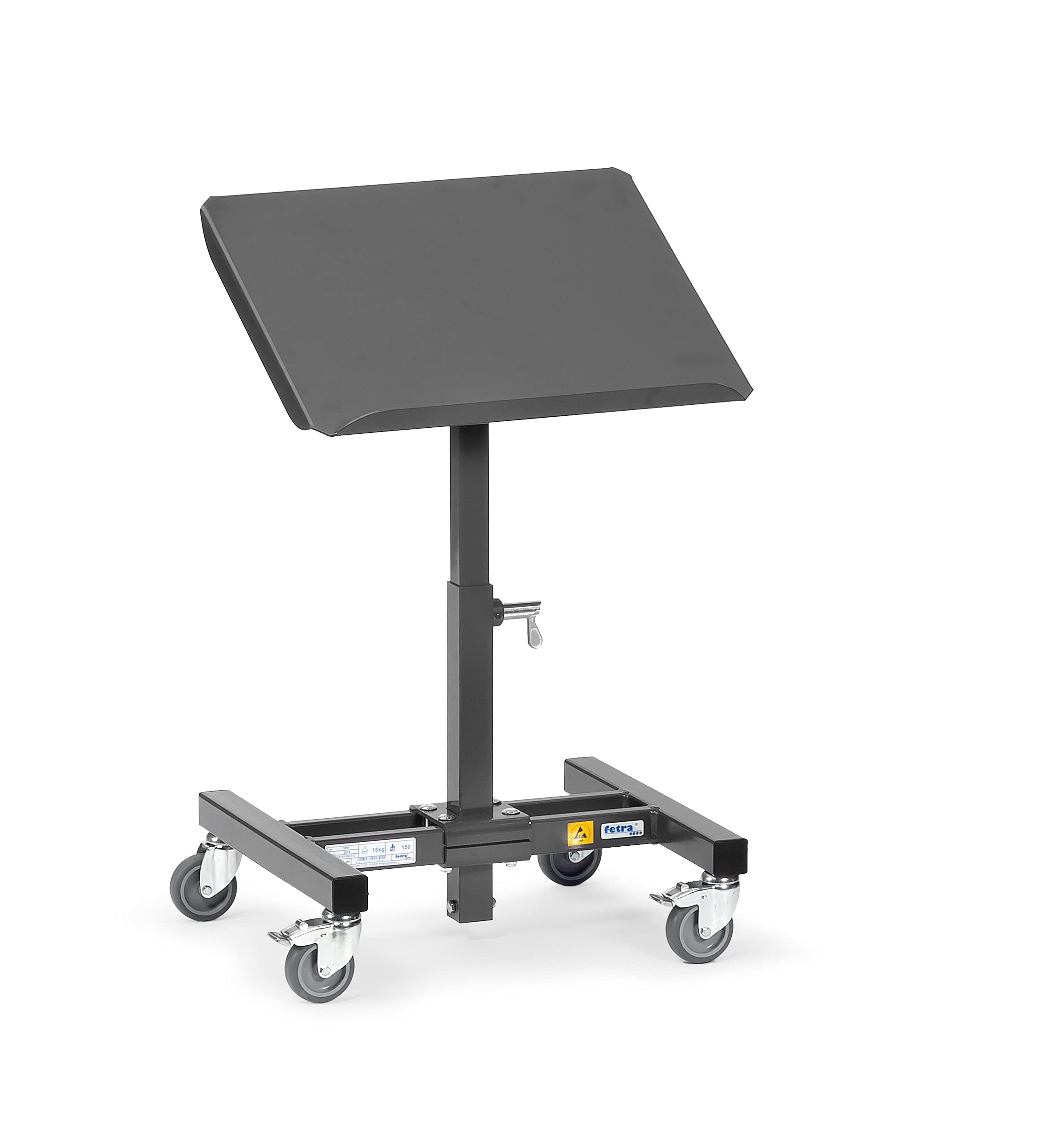 Fetra 1891 - Soporte ESD (510 x 410 mm, capacidad de carga 150 kg, con frenos), color azul