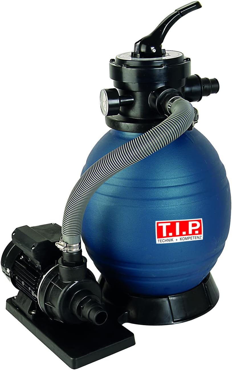 T.I.P. 30307 Swimming Pool Filter Set, Sand Filter System SPF 180, Maximum of 4,500 l/h