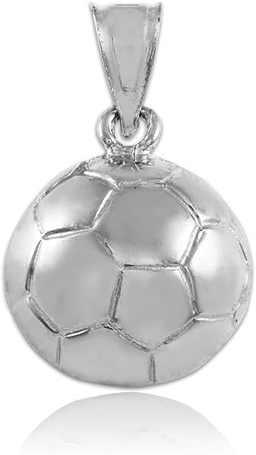 Plata de ley 925deportes Encanto Balón De Fútbol Colgante