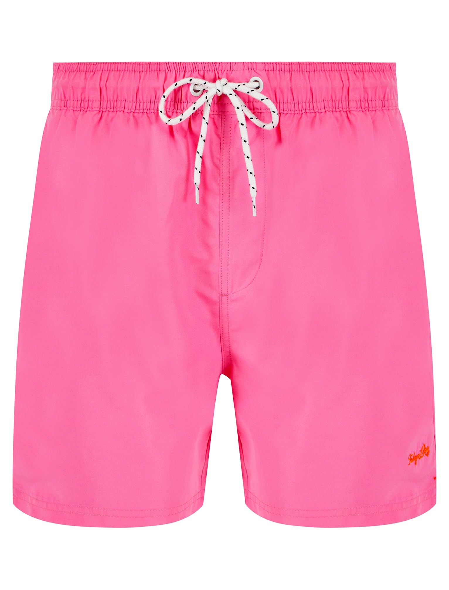 Tokyo Laundry Men's Namaste 3 - Pink Quick Dry Microfibre Twill Swim Shorts With Pockets And Mesh Brief Lining