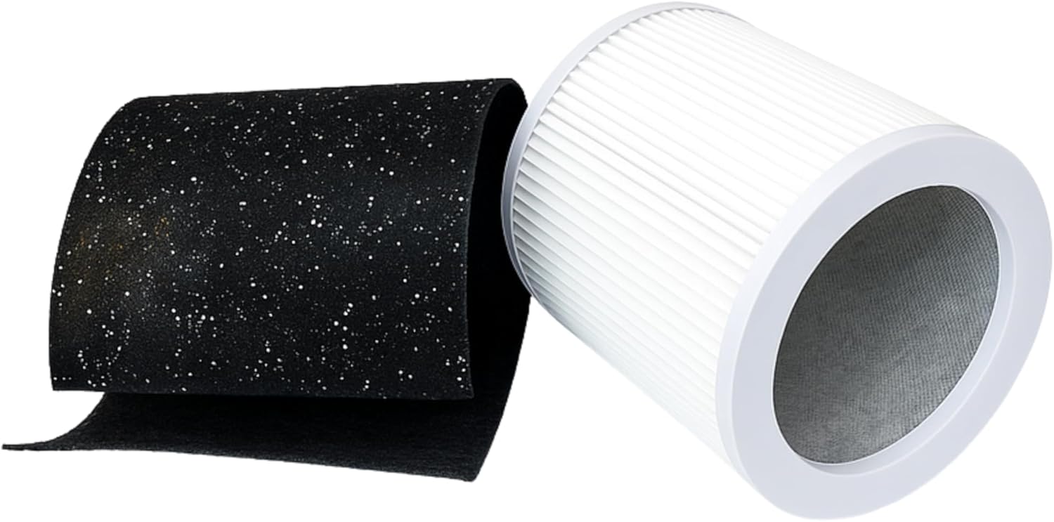 Nispira HP400 Series H-HF400-VP Filter Replacement Compatible with Hunter HP400 Cylindrical Tower Air Purifier True HEPA Activated Carbon Pre-Filter 2 Pack - Image 9
