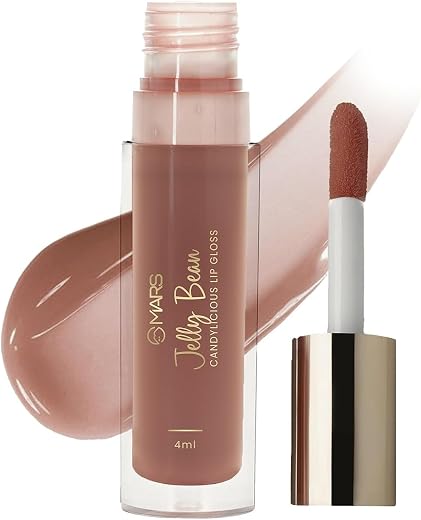 Hydrating Lip Gloss with Hyaluronic Acid, Vitamin E, Shea Butter, High-Shine Non-Sticky Formula, 4ml (JELLY BEAN - 05)