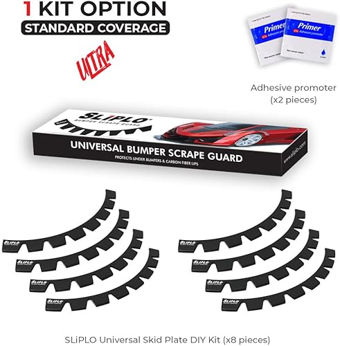Miniatura 6 de SLIPLO Protector de parachoques delantero ultra universal protección contra rasguños placa antideslizante para automóviles bajos divisores de fibra