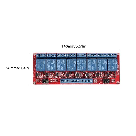 2PCS 12V 8 Channel Relay Module with OPTO-Isolated High and Low Level Trigger 8 Ways Relay Switch Module for Arduino