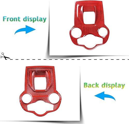 Miniatura 8 de CHEYA Red Real 100% fibra de carbono para Alfa Romeo Giulia Stelvio 2017 2018 2019 Interior del coche consola central de cambio de engranajes