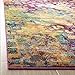 SAFAVIEH Monaco Collection Area Rug - 8' x 11', Pink & Multi, Boho Chic Abstract Watercolor Design, Non-Shedding & Easy Care, Ideal for High Traffic Areas in Living Room, Bedroom (MNC225D)