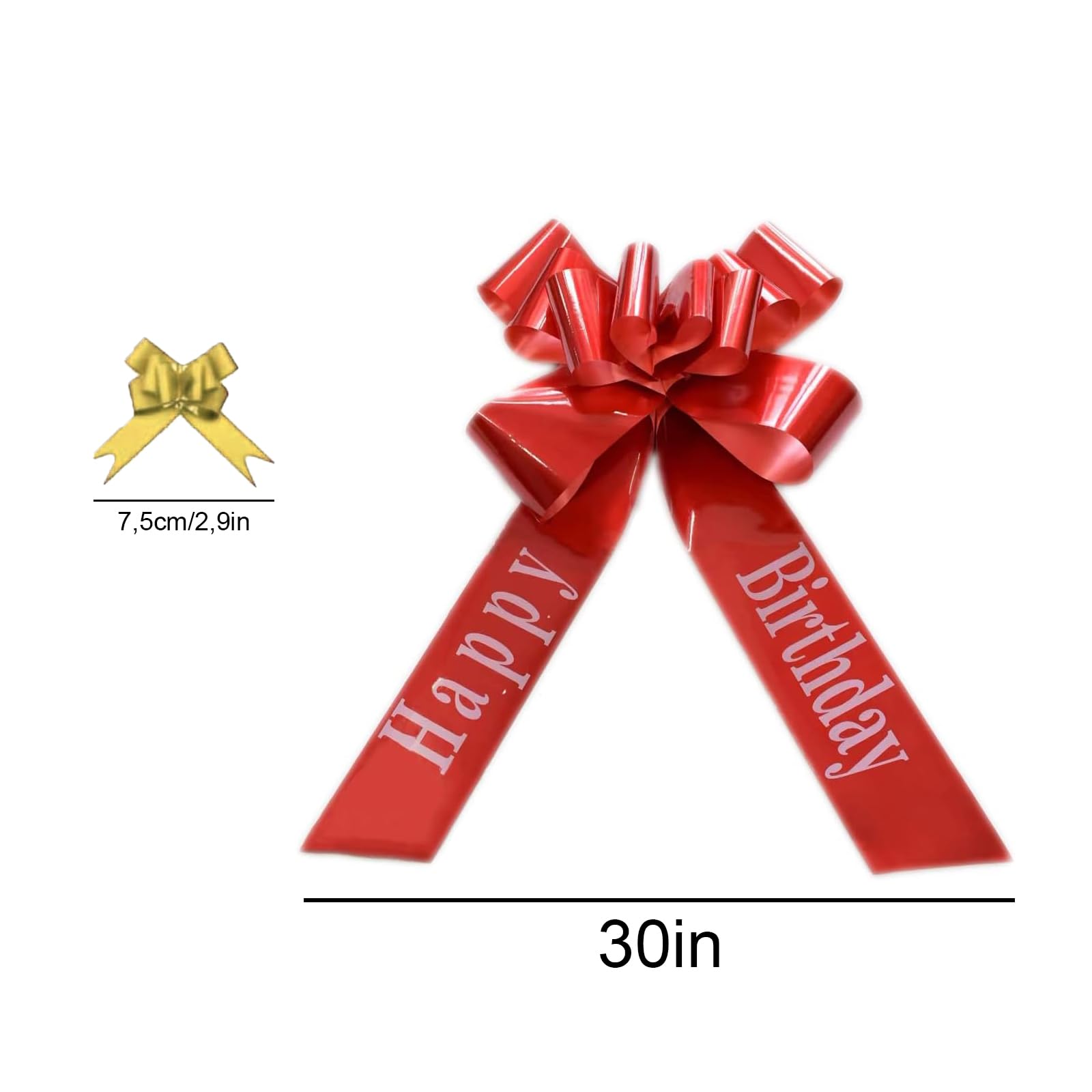 QUARKZMAN 30cm Fiocchi Regalo Fiocco Grande da Tirare Fiocco Metallico Gigante Auto per Regali Nozze Confezioni Regalo Natale, Multicolore