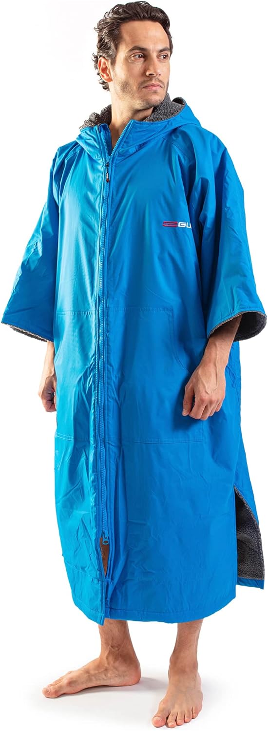 GUL Change Robe Poncho or Changing Robe Towel for Beach Watersports & Surfing - Evorobe - Blue Grey - Thermal Warm Heat