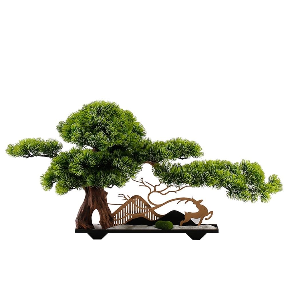 IUokLU Artificial Bonsai Artificial Bonsai Trees Desk Plant Indoor For Home Office Decor Fake Tree