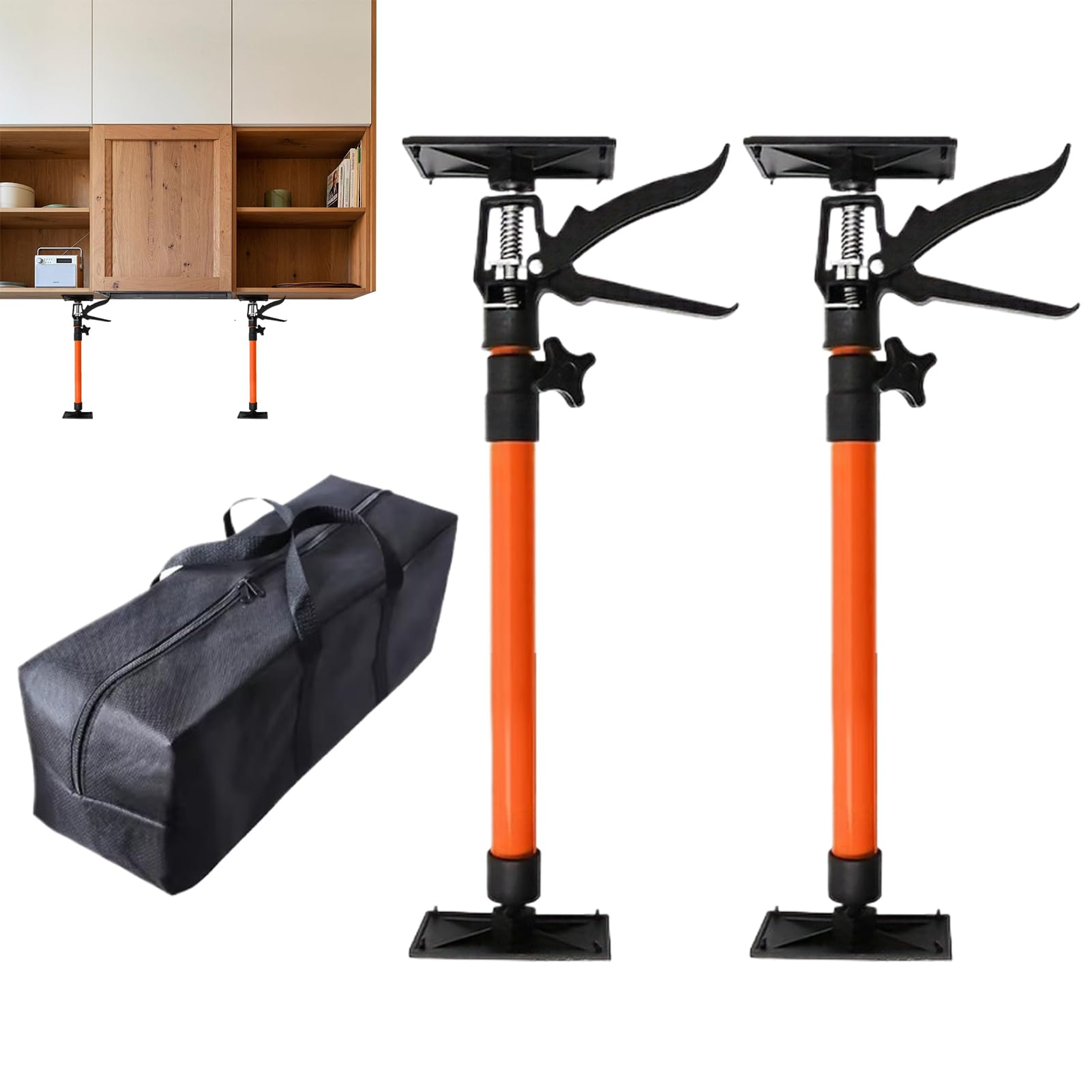 Regulowany Słup Podpierający,Podpora do Szafek Regulowana od 48 do 114 cm | System Dźwigu 30 Kg Wspornik Do Zabudowy Panelowej Markiz Lodówek