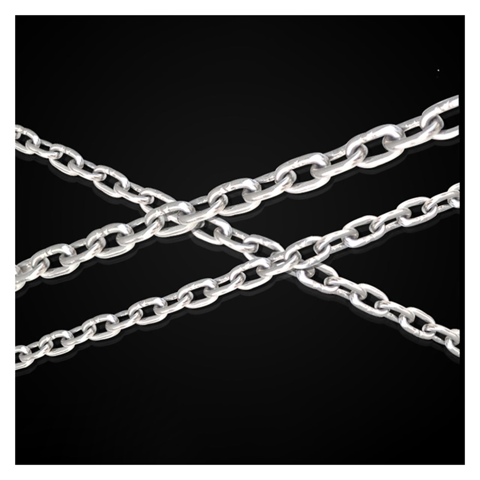 Catena di Sollevamento, Catena di sollevamento in acciaio inossidabile 304 (anello lungo/corto) Catena antifurto Catena stendibiancheria 1,2 1,5 2 2,5 3 4 5 6 8 mm(8.0mm)
