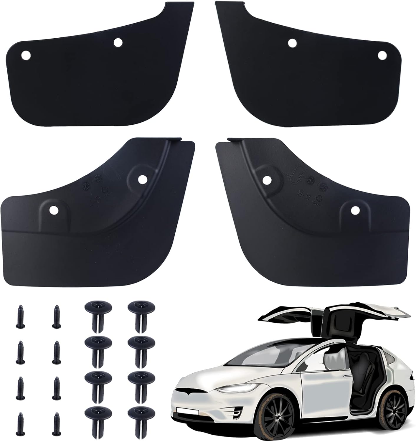 Splash Guards for Tesla Model Y 4PCS Tesla Model Y Mud