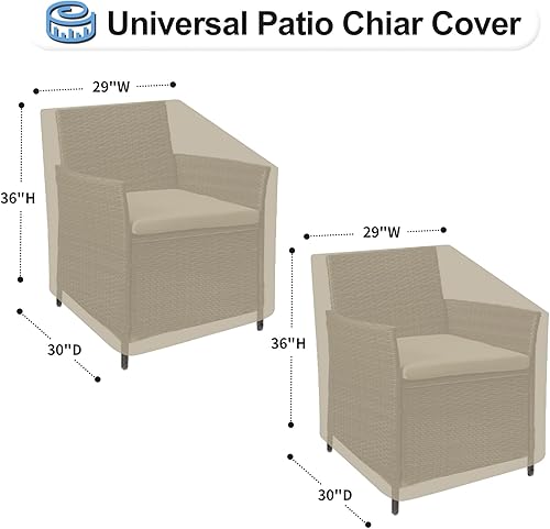 Miniatura 2 de OutdoorLines Funda impermeable para silla de muebles de exterior, resistente a los rayos UV, para muebles de exterior, resistente al viento, funda