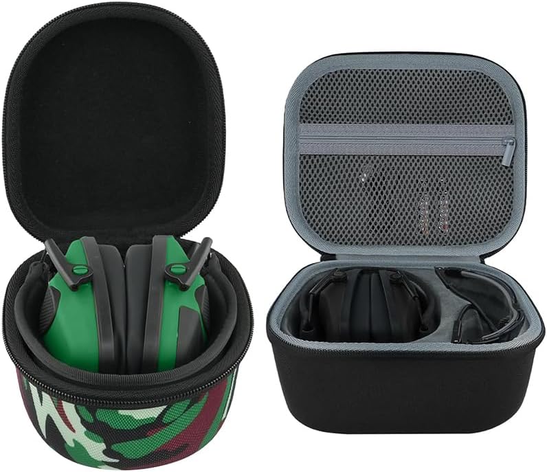 co2CREA Hard Protection Earmuffs Case + Shooting Glasses Case with Form-Fit Insert for PROHEAR 066/016/030/036
