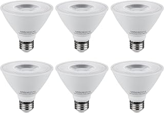 TORCHSTAR PAR30 Short Neck LED Flood Light Bulb, 8W Equivalent 75W, CRI90+ Dimmable, UL Listed, E26 Base, 800 LM Spot Light Bulbs, 3000K Warm White, Pack of 6