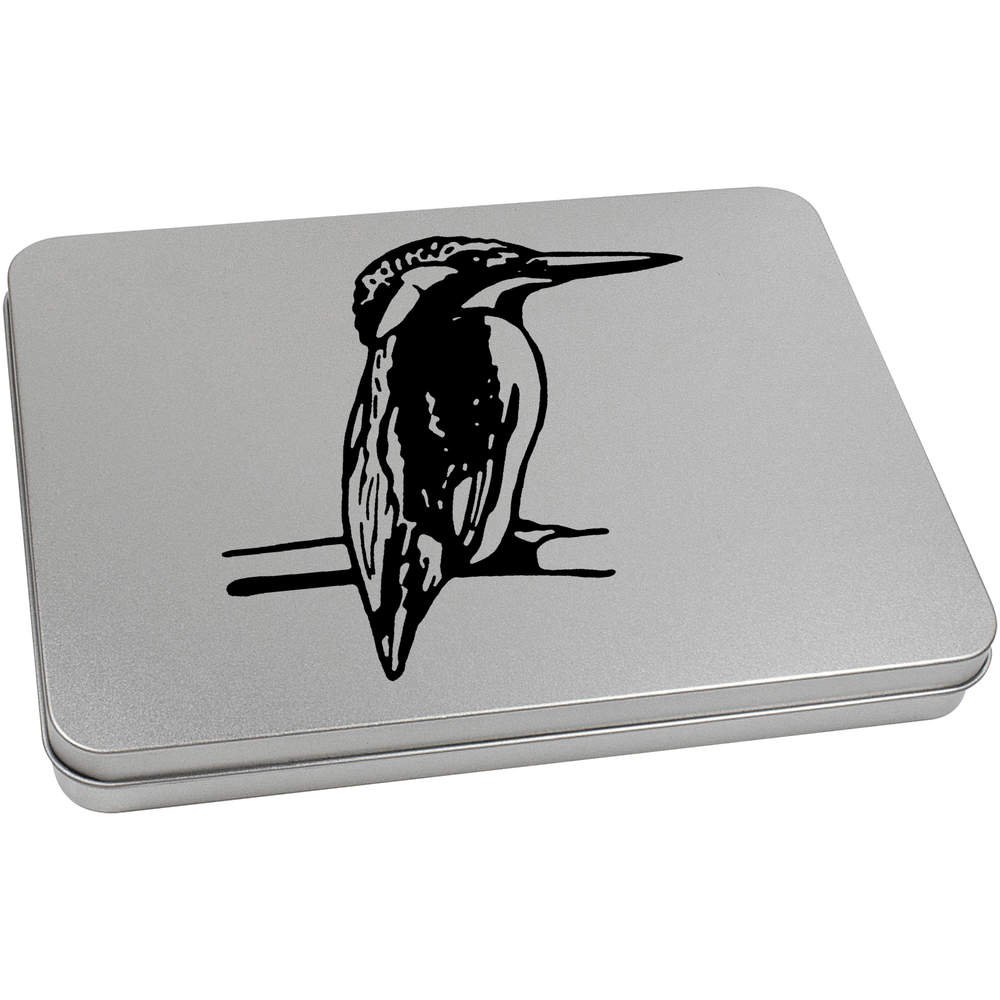 Azeeda 220mm 'Kingfisher' Metal Hinged Tin/Storage Box (TT00096242)