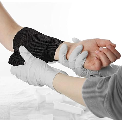 Vista 43 de TOBWOLF 12 vendajes autoadhesivos, 4 pulgadas x 5 yardas, vendaje elástico cohesivo y cohesivo rollo de gasa atlética, cinta de vendaje no tejida